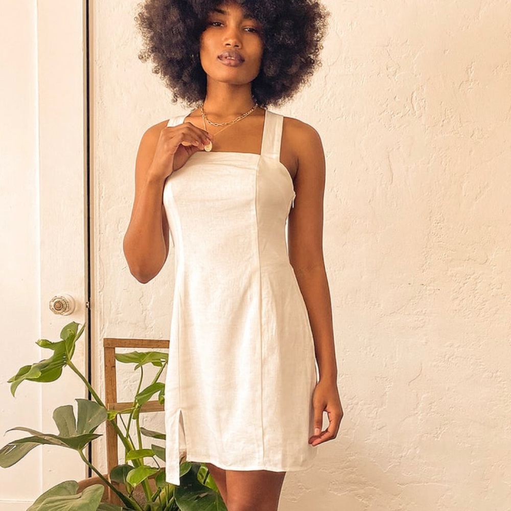 Exactly How You Are White Square Neck Sleeveless
